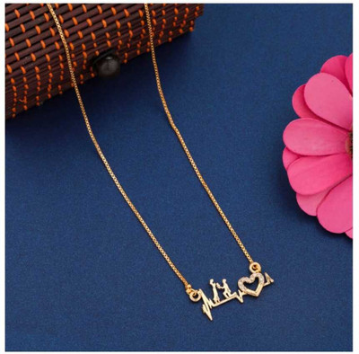 PRIYANKA JEWELS CHAINPENDANT/LOCKET Gold-plated Cubic Zirconia Alloy Pendant