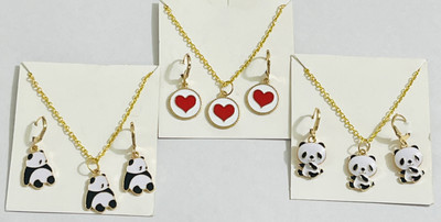 Icndies first charms pendent combo Gold-plated Alloy Pendant Set