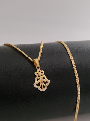 Shree Fashions World Gold-plated Brass Pendant Set