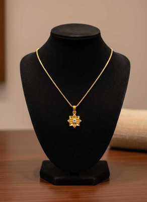 Anj Gold-plated Zircon Brass Locket Gold-plated Zircon Brass Locket