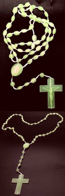Dynamic Retail Global Jesus Cross Radium Locket Pendant Necklace Religious Jewellery Christmas MA1875 Crystal Pendant Set