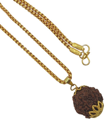 Haven gemsstone Gold-plated Beads Brass, Wood Locket Set