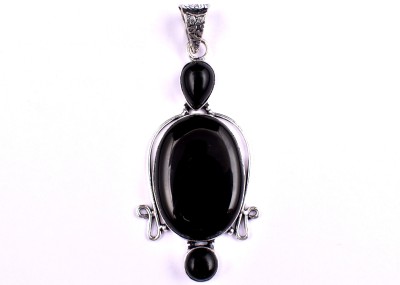 AAR Jewels Handcrafted Pendant Necklace Sterling Silver Onyx Metal Locket