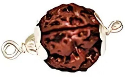 Anandam 4 Mukhi Rudraksha with Silver Capping | Lab Tested & X-ray Certified Wood Pendant