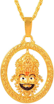 Deary Lord Jai shree Shyam Face Design Pendant Locket Gold-plated Alloy Locket Set