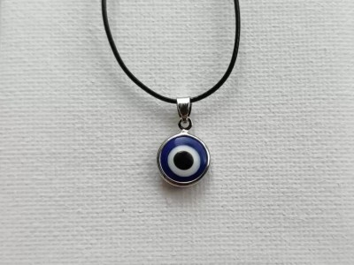 zebisco Unisex Blue Protection Evil Eye Necklace Pendant Locket with Silk Dori Silk Dori, Stone Locket