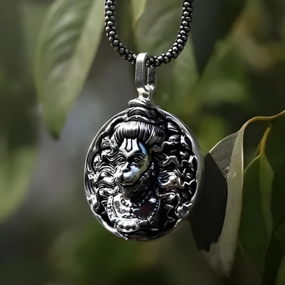 Teeragaj C 569_pr-hanu face pend Sterling Silver Stone Pendant Set