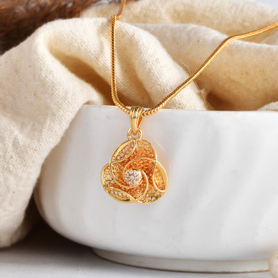 PYR JEWELS gold chain men with om locket ::om chain for men Gold-plated Brass Pendant Set