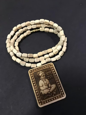 Malas Collection Tulsi Kanthi Mala With Hanuman Ji Pendant for Men and Women Wood Pendant Wood Pendant
