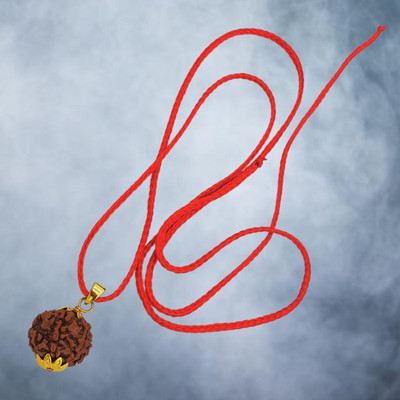 Dayalu Store 5 Mukhi Rudraksha Original five Mukhi Rudraksha Gold-plated Beads Brass, Wood Locket Set