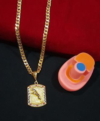 Vitthalesh SQUARE & SEHVANG CHAIN Gold-plated Alloy Pendant Set