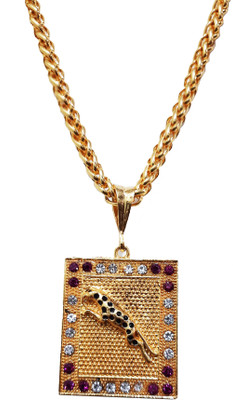 Sipradh & JAYPURI chain Gold-plated Diamond Alloy Pendant Set