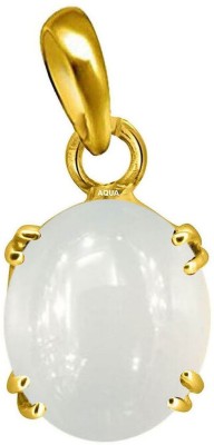 AQUAGEMS Moonstone (Chandrakant) 10.25 Ratti or 9.5Ct Panchdhatu (5 Metal) Men and Women Gold-plated Alloy Pendant