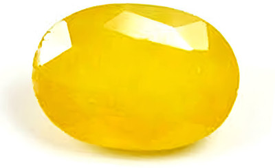 ARSUVI Pukhraj 7.50 Ratti 6.82 Carat Certified Original AAAA+ Genuine Gemstone Yellow Sapphire Stone