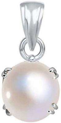 Suruchi Gems & Jewels Pearl (Moti) 9.25 Ratti or 8.50 Ct Gemstone Men & Women bis Hallmark 925 Sterling Silver Stone Pendant
