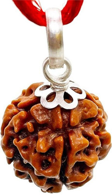 kripaurban Original 4 Mukhi Nepali Rudraksha Four Face Rudraksh Brass, Wood Pendant