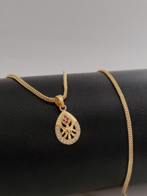 Shree Fashions World Gold-plated Brass Pendant Set