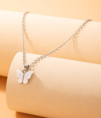 Vipunj Stylish Silver Plated Butterfly Pendant Sterling Silver Alloy Pendant