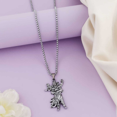 MK Gallery silver pendent set 011 Silver Brass Pendant Set
