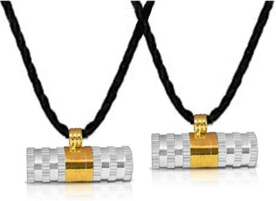 house of common Set Of 2 JAR526-02 Taweez/Tabeej/Tavij/Amulets Nazariya Pendant Locket With Dori Stainless Steel Pendant Set
