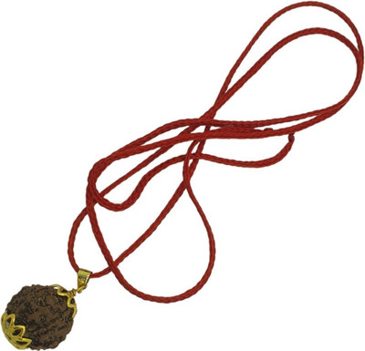 memstomuch 6 Mukhi Rudraksha Original Certified IGL || Original Seller Nepali Rudraksha Gold-plated Beads Brass, Wood Locket
