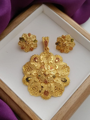 vadhvalaenterprise Alloy Gold-plated Gold Jewellery Set(Pack of 2)