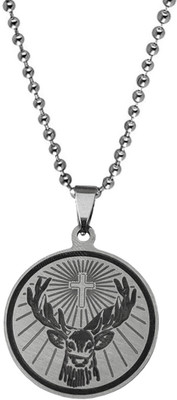 Shiv Jagdamba Sterling Silver Stainless Steel Pendant