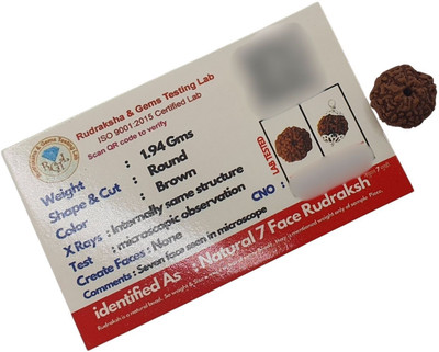 robbanmant 7 Mukhi Rudraksha Original Nepali Natural seven Face Rudraksha Beads Brass, Wood Locket Set