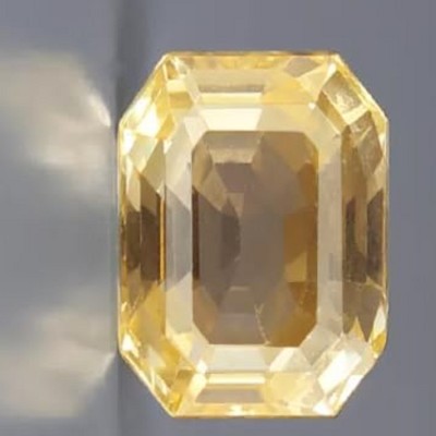 SIDHGEMS 11.25 Ratti 10.00 Crt Natural Yellow Sapphire Stone Original Ceylon Pukhraj Sapphire Stone