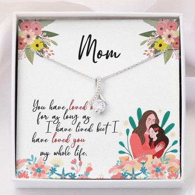 Rakva Gift Mom Necklace Mama Was My Greatest Necklace With Gift Box Zircon Sterling Silver Pendant Set