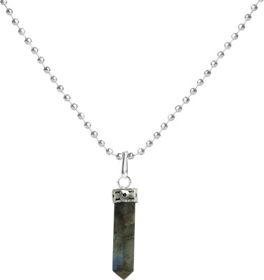 Shubhanjali Labradorite Crystal Pendant for Girls Women Couple Mini Pencil Pendants Locket Labradorite, Crystal Stone Pendant