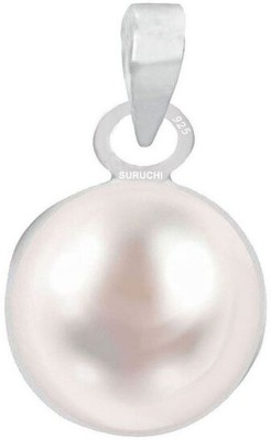 Suruchi Gems & Jewels Pearl (Moti) 8.25 Ratti or 7.50 Ct Gemstone Men & Women bis Hallmark 925 Sterling Silver Stone Pendant