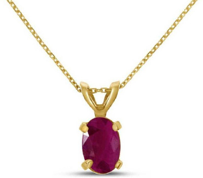 Gemzonite Ruby Pendant with Natural Manik Stone Astrological & Lab Certified Gold-plated Ruby Brass Pendant
