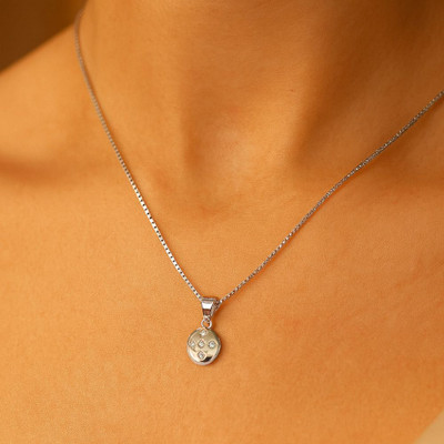 SILphony Moonlight Halo – 925 Hallmarked Rhodium Silver Pendant