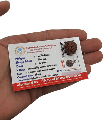 Astro Gayan Astrological eight Mukhi/Faced Rudraksha Pendant For Unisex Both for Men & Women Beads Wood Pendant