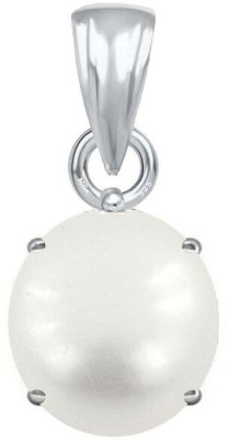 AQUAGEMS Pearl (Moti) 5.25 Ratti or 5 Ct Gemstone Men & Women bis Hallmark 925 Sterling Silver Stone Pendant