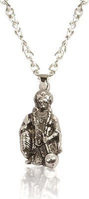 house of common Silver God Lord Shri Bajrangbali Sankat Mochan Ram Bhakt Hanuman Locket Pendant Silver Stainless Steel Pendant Set