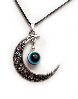 AIR9999 Evil Eye Half Moon Pendant For Protection and Good Luck For Men And Women Crystal Crystal Pendant