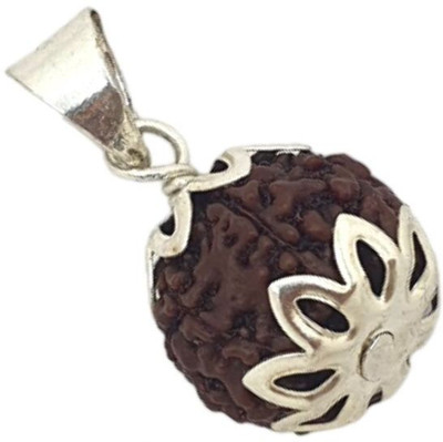 Fine Creation Pure 7 Mukhi Nepali Rudraksha Original seven faced rudraksha with beautness Silver Wood Locket