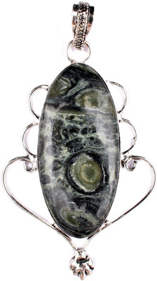 AAR Jewels Gemstone Pendant Necklace Rhodium Beads Alloy Pendant