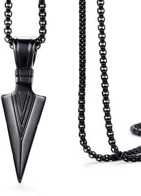 JS Enterprises Black Silver Stainless Steel Pendant