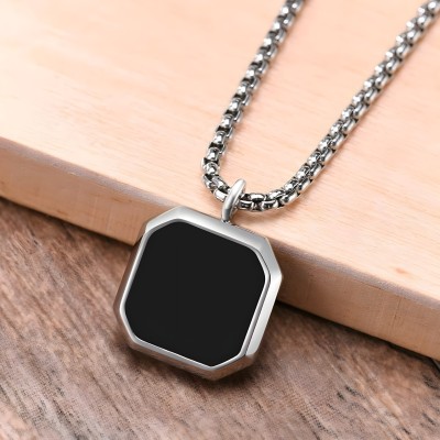 Aadishree square pendant Silver Stainless Steel Locket