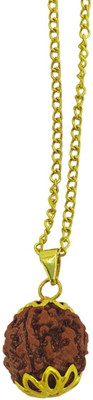 BHAKTI CHIMES Gold-plated Beads Brass, Wood Locket