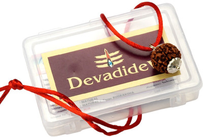 Devadidev Nepali 4 Mukhi Rudraksha Four Face Rudraksha Pendant Lab Certified for Men Women Wood Pendant