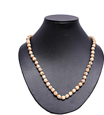 Idolsplace brahmgyan gallary Wood Thread Tulsi Puja Jap 108 Beads Mala Zinc
