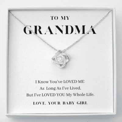 Rakva Gift Grandma Love You My Whole Life, Grandmaâ€™s Gift From Granddaughter Cubic Zirconia Sterling Silver Pendant Set