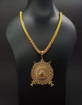 LABHUBAMON 1 gram Pendant set With chain “20” Inches for man and boy New design new year Gold-plated Plated Copper Chain Set