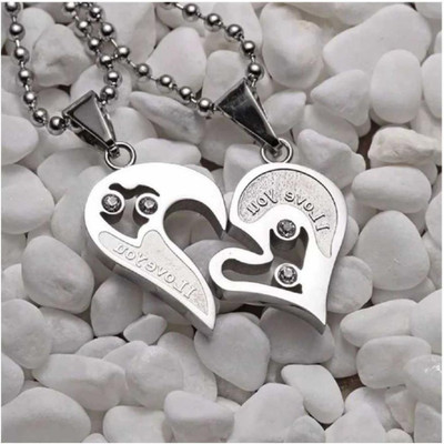 Animated F 96_JS seem-silver dil Silver Stone Pendant Set