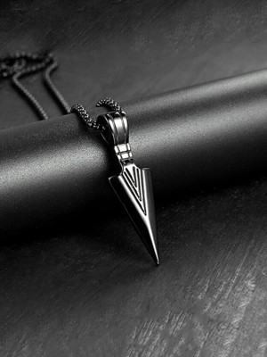 Whitechimes Arrow Pendant for Men and Boys Stylish Biker/Party Wear Stainless Pendant Set Silver Stainless Steel, Alloy Pendant Set