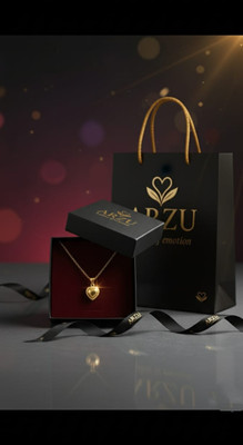 Arzu ARZU Amara Heart Gold-plated Zircon Stainless Steel Pendant